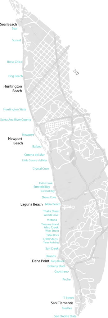 Orange County Beaches Map