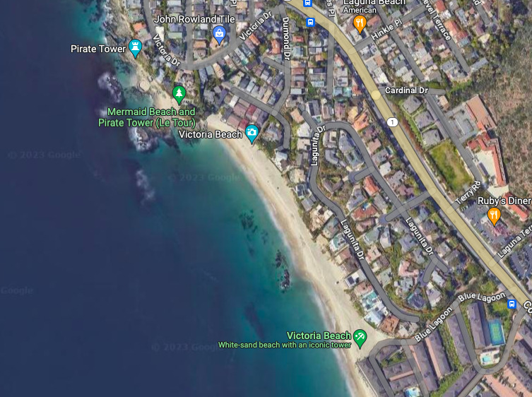 Victoria Beach Satellite Map