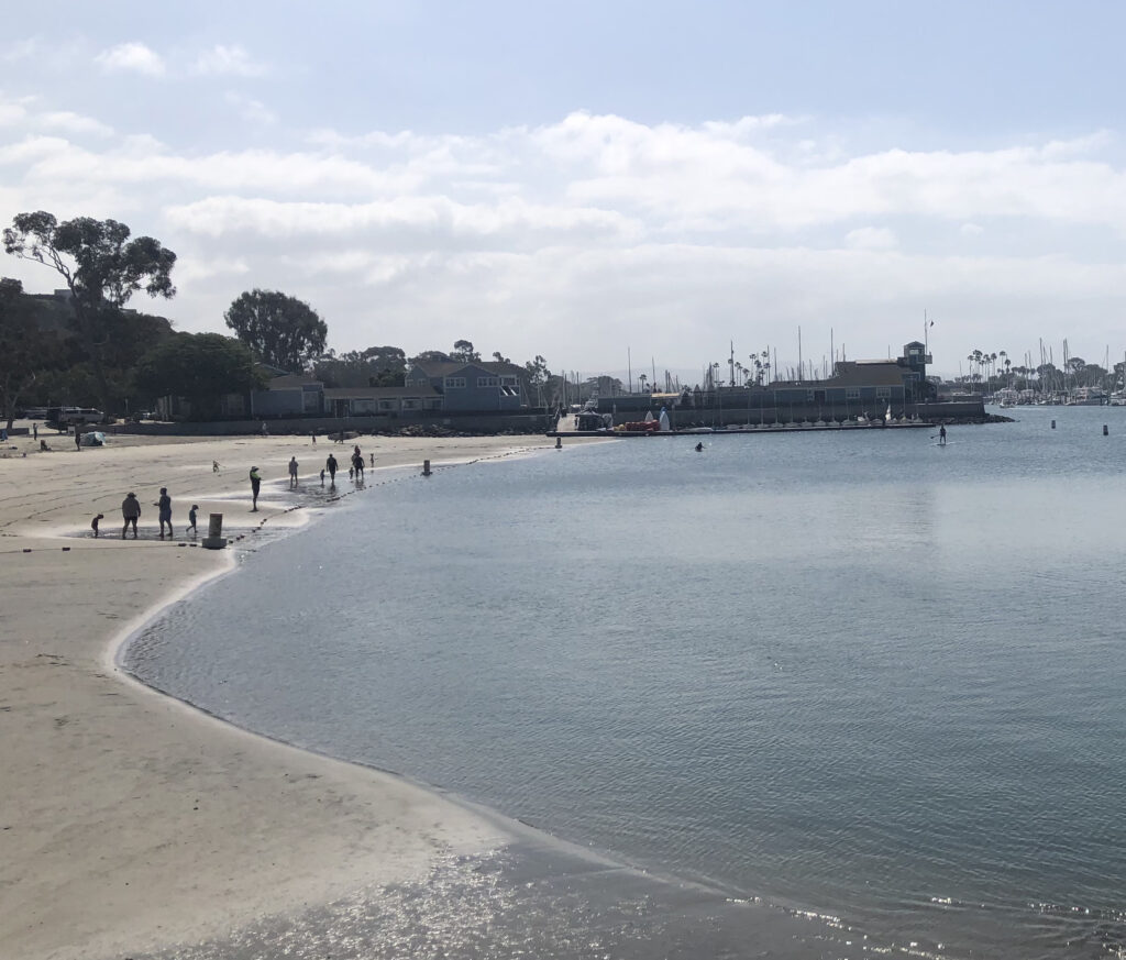 Children playing Baby Beach