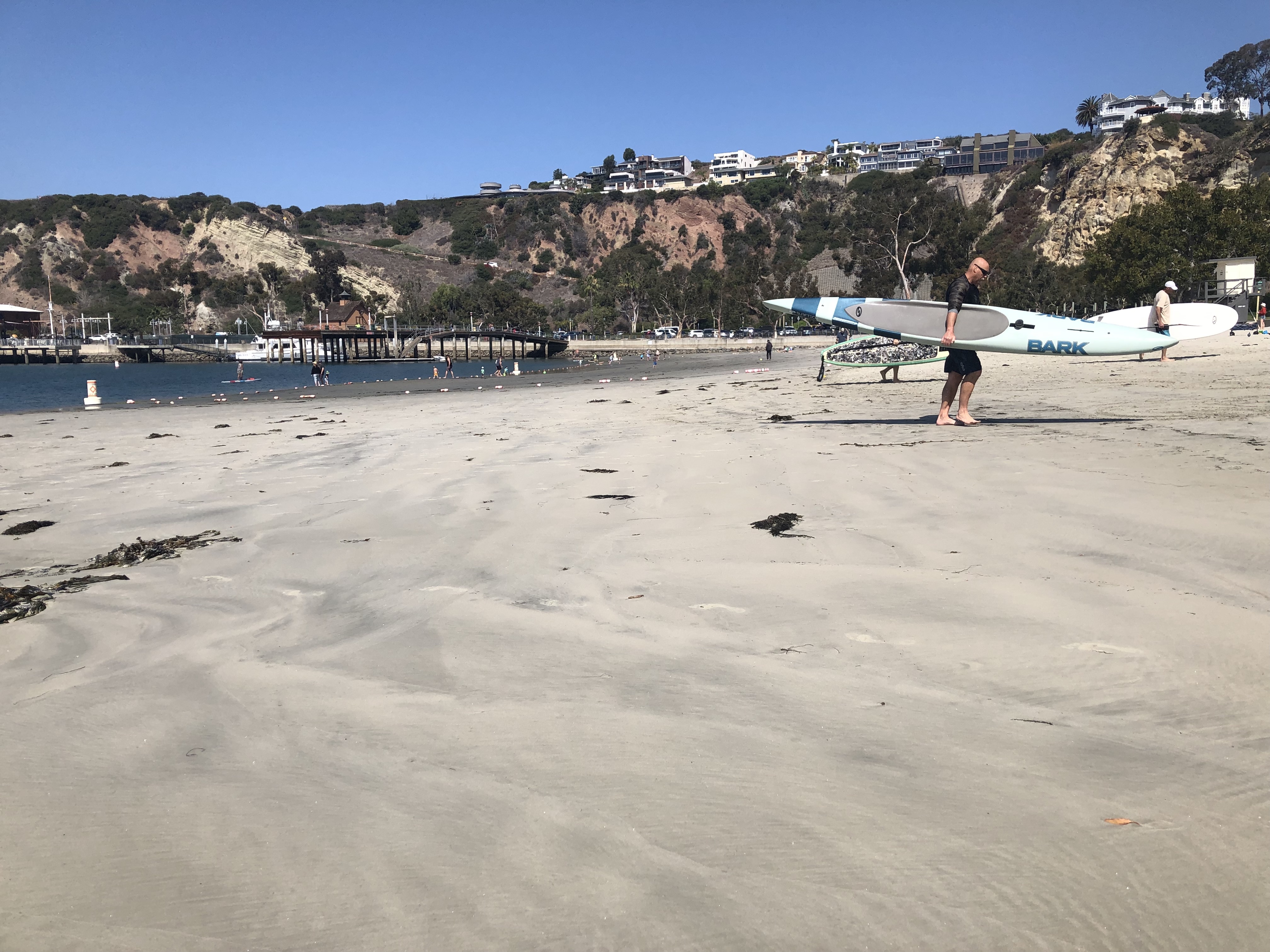 Kayaker paddle board Baby Beach