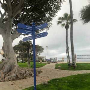 Laguna Beach Walking Directional Sign