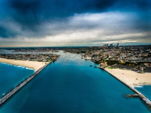 Newport Harbor channel entrance