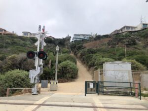 Lasuen Beach trail entrance from bluff