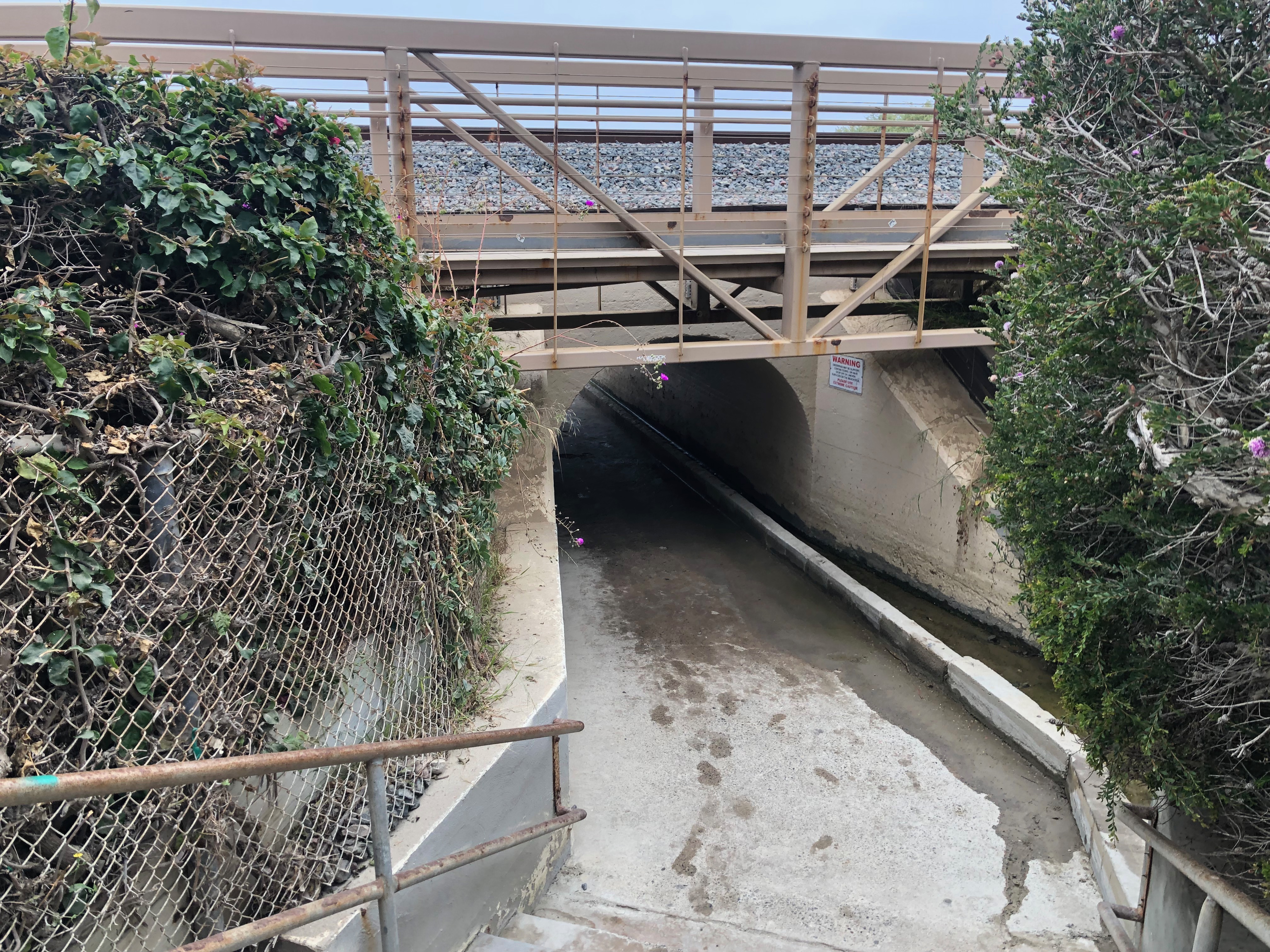 Tunnel under beach trail