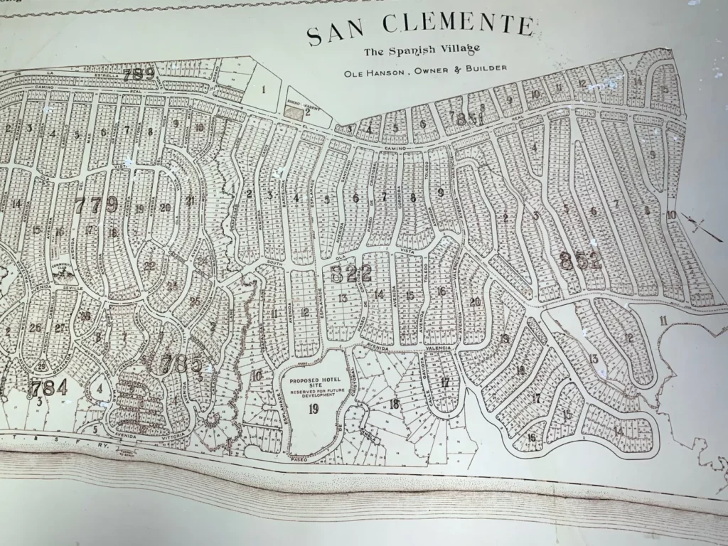 San Clemente Plot Map 1927