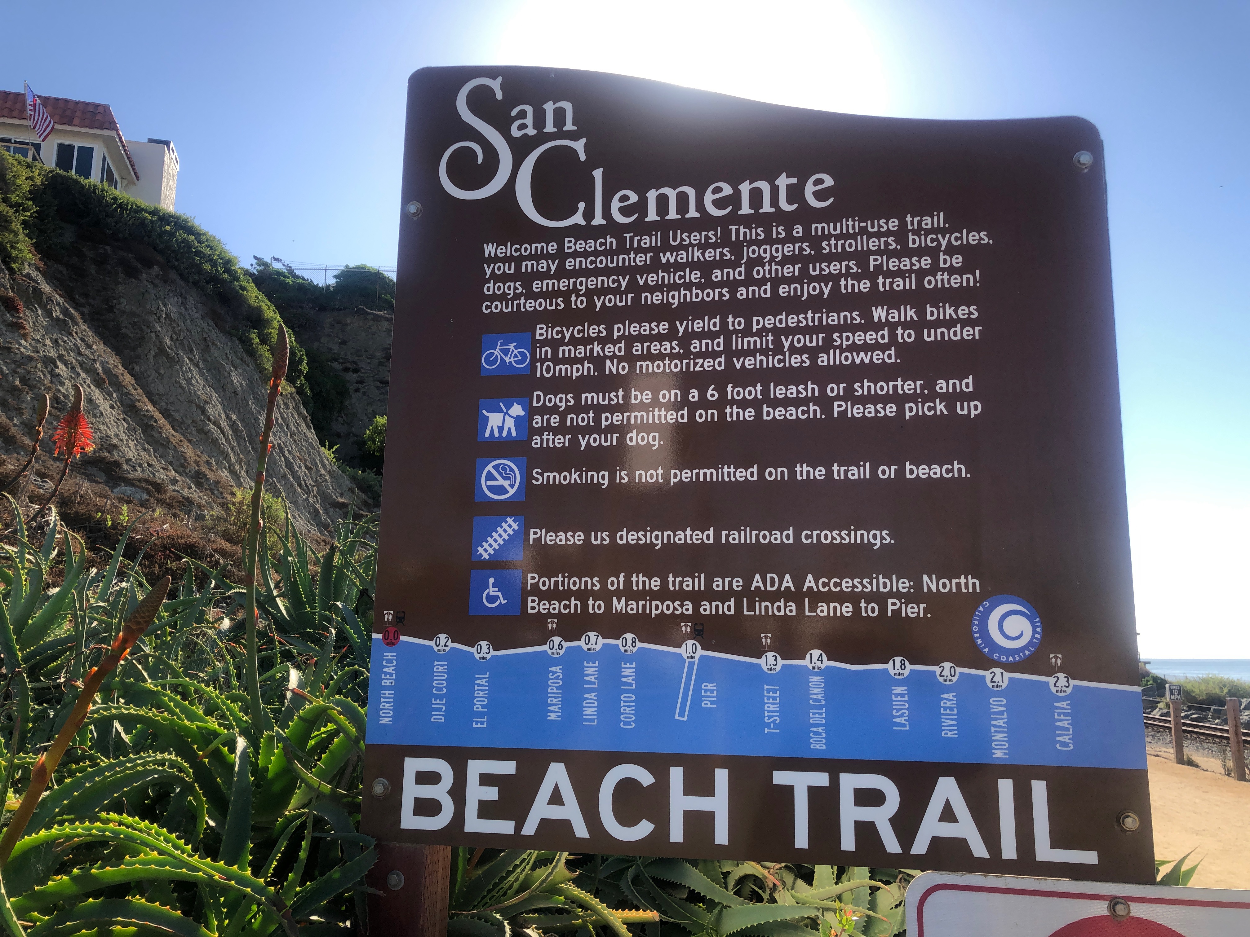 Northern beach trail sign