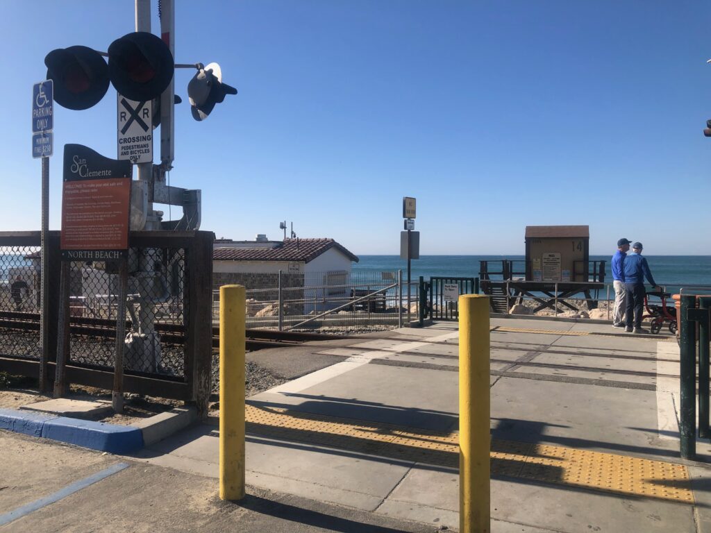 North Beach Entrance over train tracks