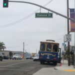 Diamond cross street with Coast Highway for beach access