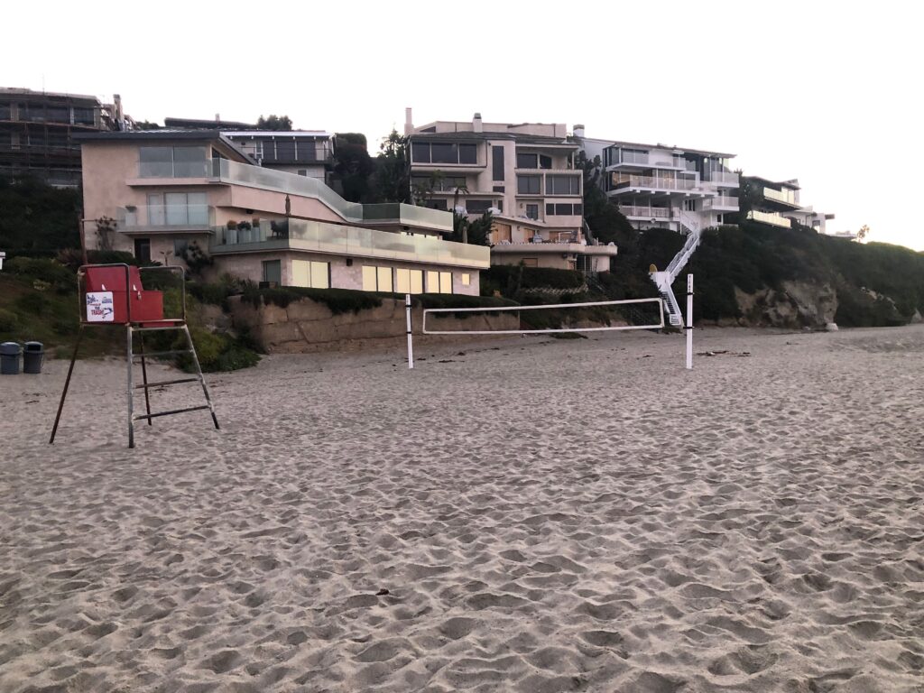 Lifeguard and volleyball